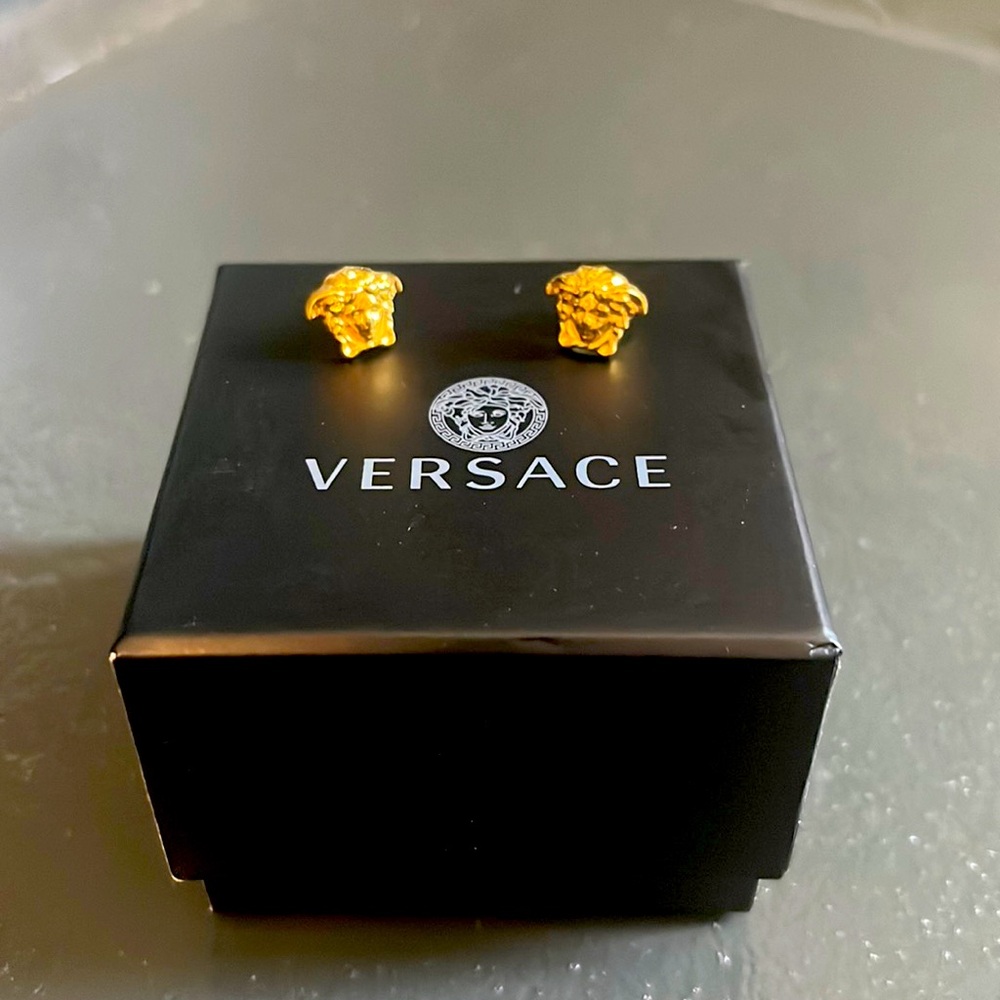 Versace Gold Medusa stud earrings
